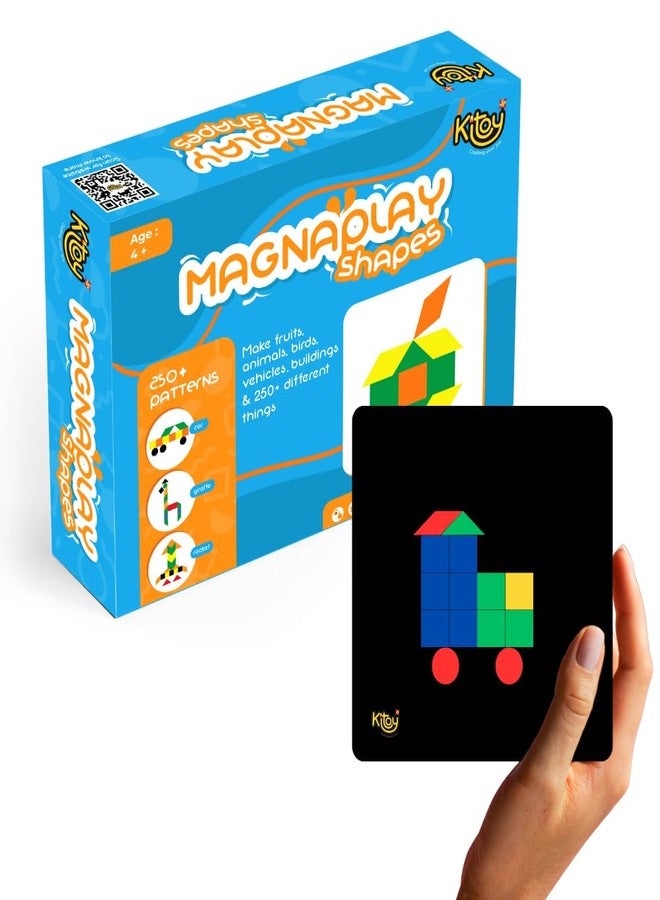 KITOY Magnaplay Shapes | 96 Magnetic Shapes with Board | 4+ Years (Multicolour) - Image 2